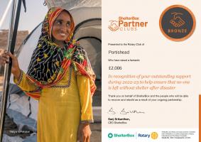 A 'Bronze Award' from Shelterbox